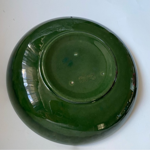 Vintage Landert Fondue Plate/Shallow Bowl Green 11 Inches - Picture 3 of 4